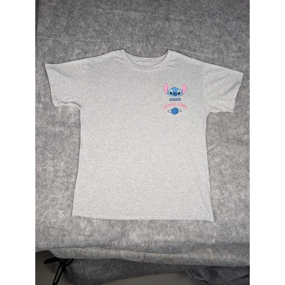 Lilo & Stitch | Disney | Gray | Kids | Ohana‎ Means Family Graphic T-Shirt | M